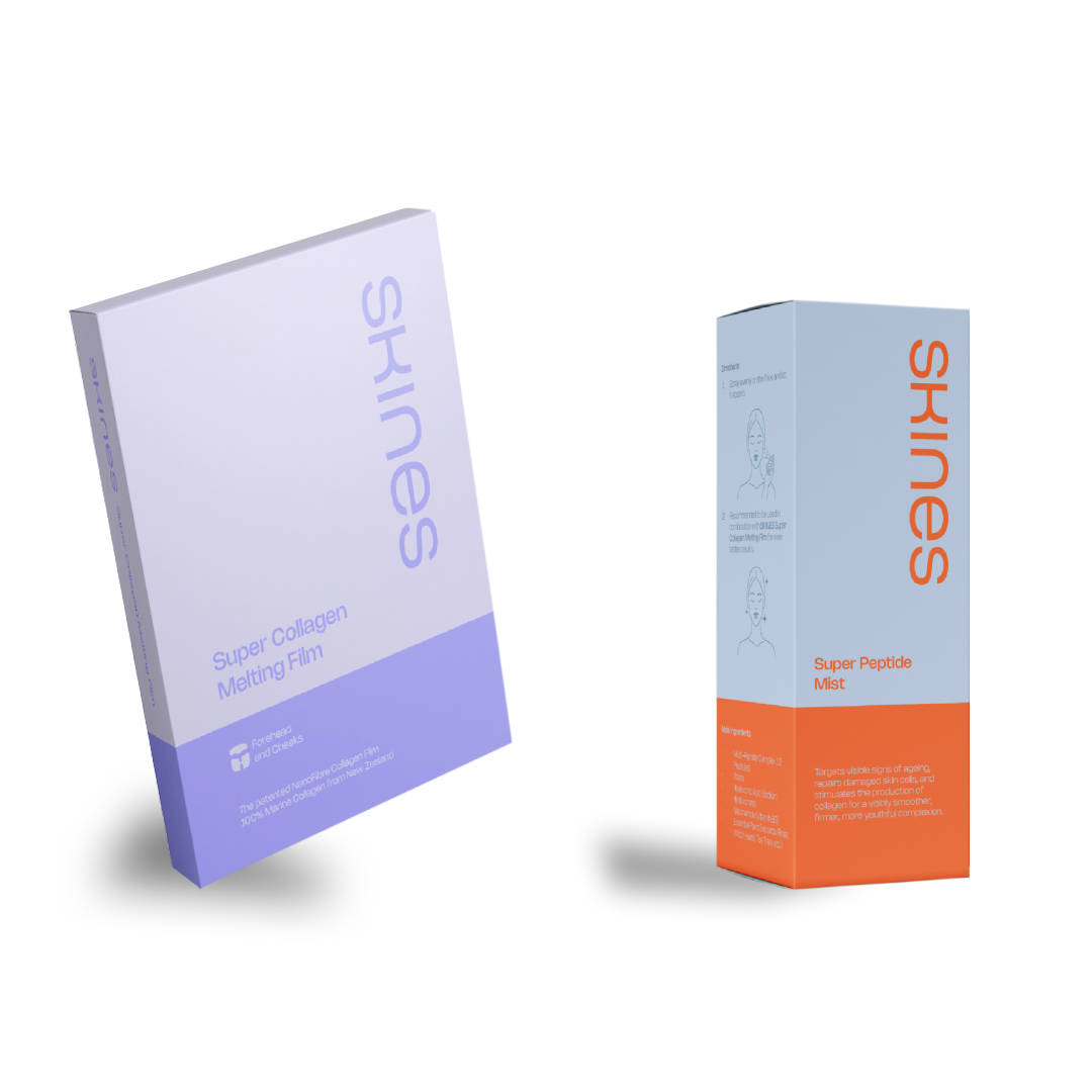 Collagen & Peptide Duo Bundle Package Mockup | SKINES Beauty