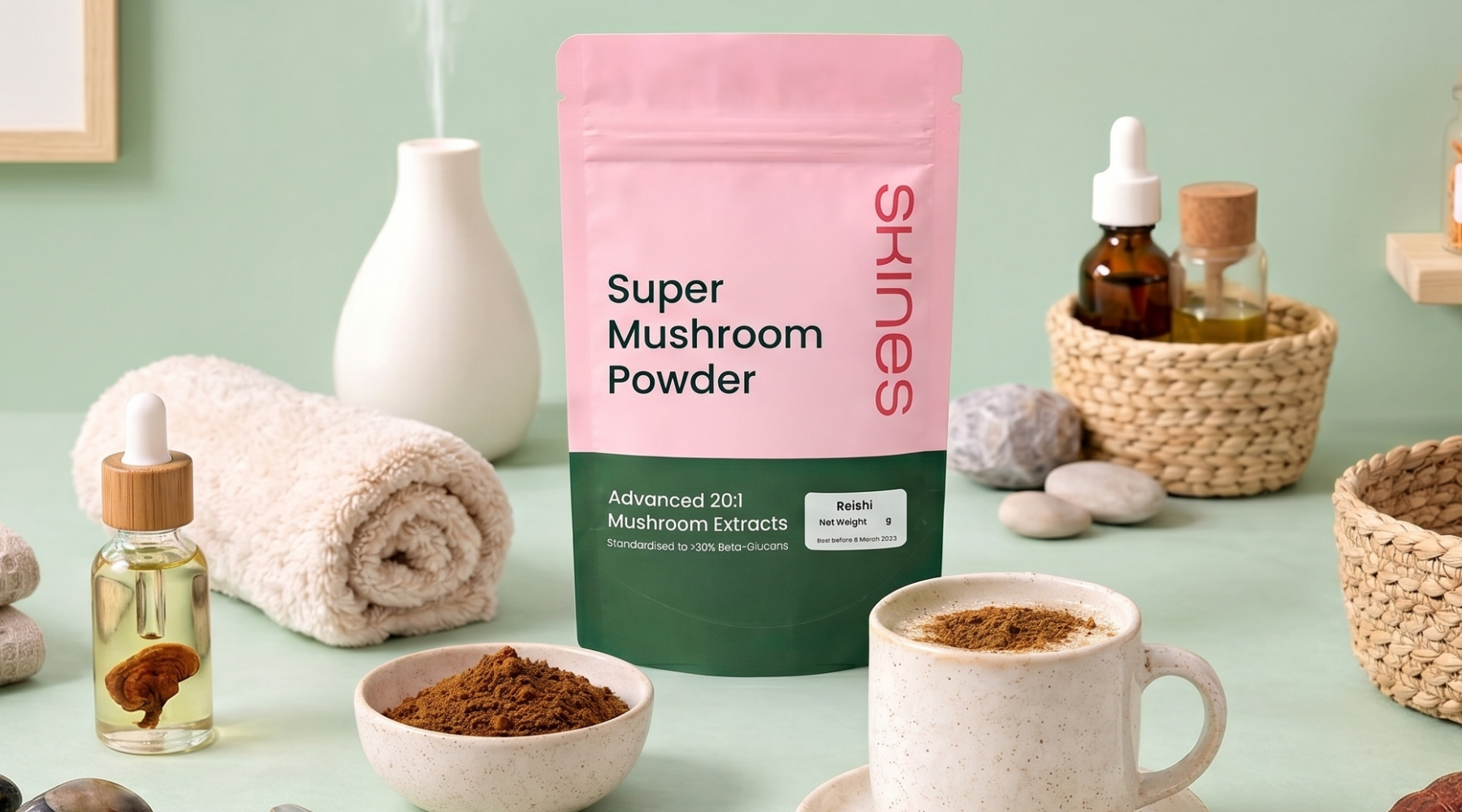 Reishi Mushroom for Sleep and Stress | SKINES