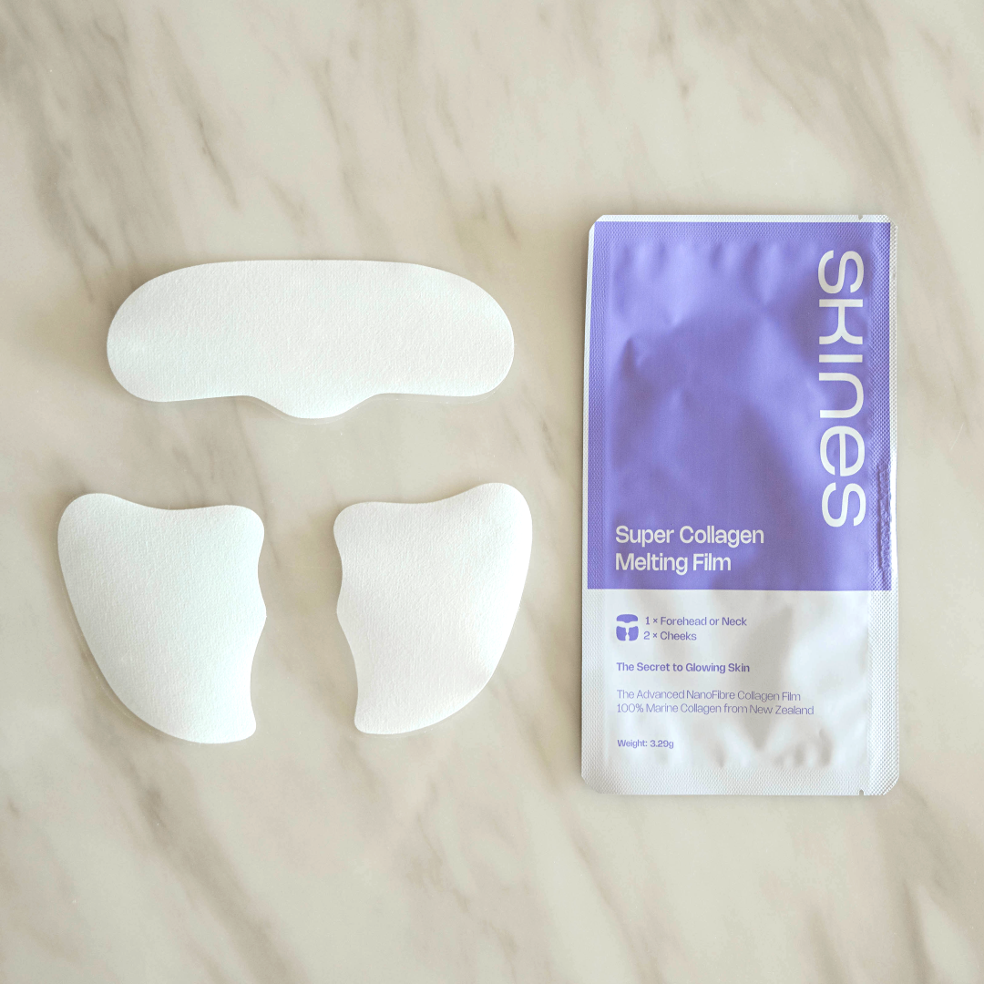 Super Collagen Melting Film - Forehead/Neck + Cheek Inside the Box | SKINES Beauty